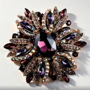 ✨NEW Exquisite Multicolor Blackberry Gemstone Vintage style Brooch